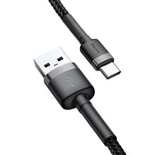 USB cable Baseus Cafule Type-C 1.0m 3.0A gray-black CATKLF-BG1