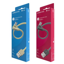 USB kabelis Borofone BX26 Lightning 1.0m metalinis pilkas