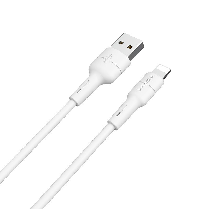 USB cable Borofone BX30 Lightning 1.0m silicone white