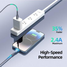 USB kabelis DUZZONA A7 USB to Lightning 1.0m