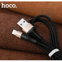 USB cable Hoco X26 Lightning 1.0m black-gold