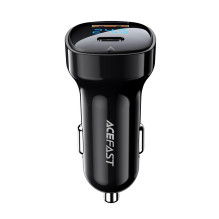 Car charger Acefast B4 66W USB-C+USB-A black