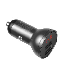 Car charger Baseus Digital Display 24W 2xUSB-A black CCBX-0G