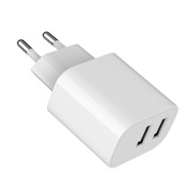 CHARGER USB UNIVERSAL WHITE / 2P TA-UC-2A12-01 GEMBIRD