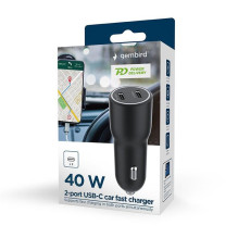 MOBILE CHARGER CAR USB 2PORT / TA-UC-C2PD40-CAR-01 GEMBIRD