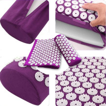 Massage acupressure mat with cushion MM-001 purple