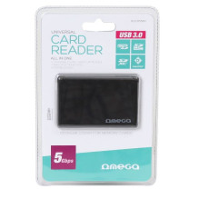 Kortelių skaitytuvas Omega (OUCR33IN1) (microSDHC,SDHC,SDXC USB 3.0) juodas