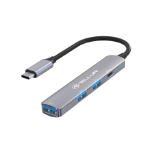 Tellur 4in1 USB-C 3.1 Hub aliuminis, pilka