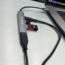 Tellur 4in1 USB-C 3.1 Hub aliuminis, pilka