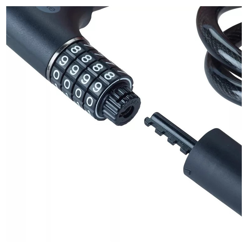 Bicycle cable with combination lock and key - YCC0 / 12 / 100 / 2 Black