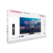 Televizorius, THOMSON, 50&quot;, 4K / Smart, QLED, 3840x2160, belaidis LAN, Bluetooth, Google TV, juodas, 50QG6C14