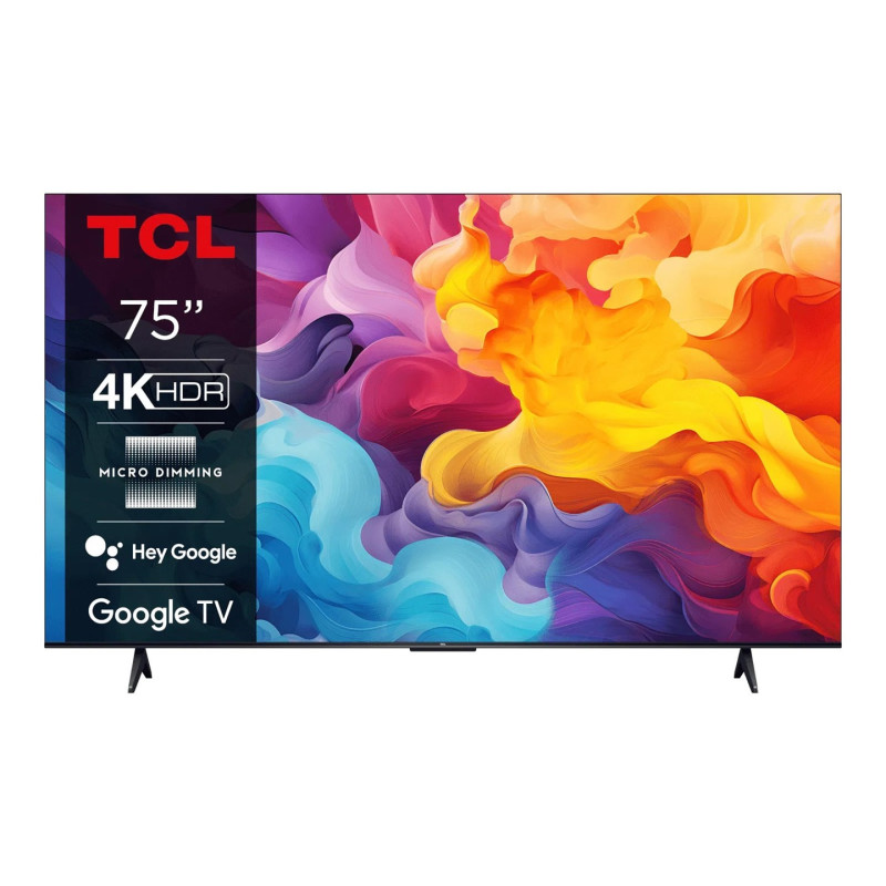 TCL 75V6B 190,5 cm (75 colių) 4K Ultra HD išmanusis televizorius Wi-Fi juodas