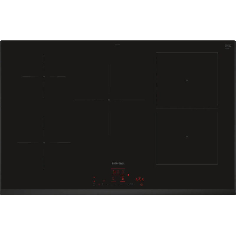 Siemens iQ500 ED851HWB1E hob Black Built-in 80 cm Zoneless induction hob 4 zone(s)