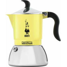 Bialetti 6578 rankinis kavos virimo aparatas Moka puodas 0,15 L Juoda, Sidabrinė, Geltona