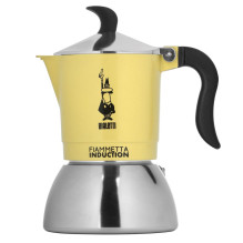 Bialetti 6578 rankinis kavos virimo aparatas Moka puodas 0,15 L Juoda, Sidabrinė, Geltona