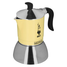 Bialetti 6578 rankinis kavos virimo aparatas Moka puodas 0,15 L Juoda, Sidabrinė, Geltona