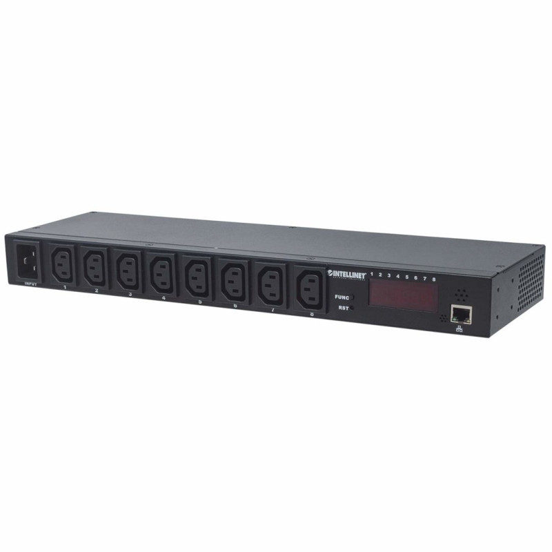 Intellinet 19&quot; Intelligent 8-Port PDU, 19&quot; Rackmountable C13 Intelligent Power Distribution Unit Monitors Powe