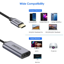 Adapteris Choetech HUB-H10 4K 60Hz USB-C to HDMI pilkas