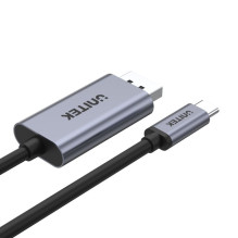 UNITEK V1409A kabelio lyties keitiklis USB-C DisplayPort Juoda, pilka