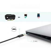 Ugreen Ugreen spausdintuvo kabelis USB-C - USB-B 480Mb / s 2m juodas (US241)