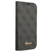 Guess Guess GUBKP14SHG4SHK iPhone 14 6,1 colio juoda / juoda knyga 4G vintage auksinis logotipas