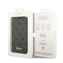 Guess Guess GUBKP14SHG4SHK iPhone 14 6,1 colio juoda / juoda knyga 4G vintage auksinis logotipas