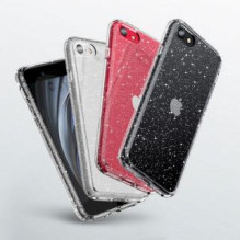 Tech-Protect Tech-Protect Glitter iPhone 7 / 8 / SE 2020 / 2022 dėklas - skaidrus ir sidabrinis