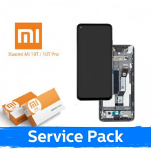 Ekranas skirtas Xiaomi Mi 10T / 10T Pro su rėmeliu / Lunar Silver / (Service Pack)