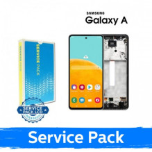 Ekranas skirtas Samsung A525 (A526) A52 su rėmeliu / Awesome Blue / (Service Pack)