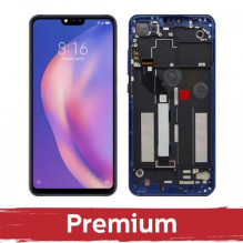 Ekranas skirtas Xiaomi Mi 8 Lite mėlynas su rėmeliu OEM