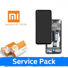 Ekranas skirtas Xiaomi Mi 10T / 10T Pro su rėmeliu / Cosmic Black / (Service Pack)