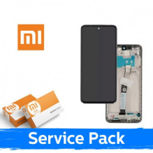 Ekranas skirtas Xiaomi Redmi 10A / 9A / 9C / 9AT su rėmeliu / Black / (Service Pack)