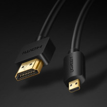 Adapteris Ugreen &quot;4K&quot; juodas (HDMI / micro HDMI) 150cm