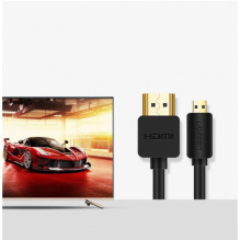 Adapteris Ugreen &quot;4K&quot; juodas (HDMI / micro HDMI) 150cm