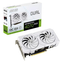 Graphics Card, ASUS, NVIDIA GeForce RTX 4070 SUPER, 12 GB, GDDR6X, 192 bit, PCIE 4.0 16x, 1xHDMI, 3xHDMI Micro (D), DUAL