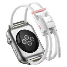 Apyrankė Baseus &quot;Lets go&quot; skirta Apple Watch Series 42 / 44mm balta / rožinė