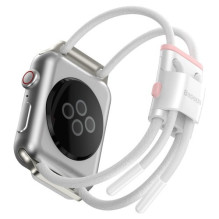 Apyrankė Baseus &quot;Lets go&quot; skirta Apple Watch Series 42 / 44mm balta / rožinė