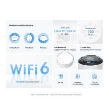 TP-LINK AX3000 Whole Home Mesh WiFi 6 System with PoE, Deco X50-PoE, 1 pack