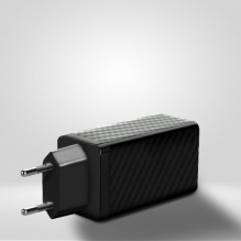 Įkroviklis Wozinsky &quot;GaN&quot; juodas 65W (USB / USB-C)