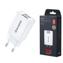 Įkroviklis WK Design &quot;WP-U119&quot; baltas (2xUSB)