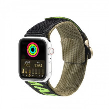 Apyrankė Dux Ducis &quot;Outdoor&quot; skirta Apple Watch 42mm / 44mm / 45mm juoda / žalia