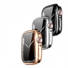 Dėklas Dux Duxis &quot;Samo&quot; skirtas Apple Watch 7 45mm sidabrinis (kartu su LCD apsauginiu stikliuku)