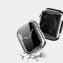 Dėklas Dux Duxis &quot;Samo&quot; skirtas Apple Watch 7 45mm sidabrinis (kartu su LCD apsauginiu stikliuku)