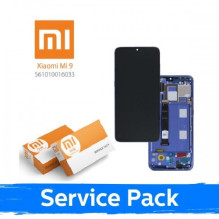 Ekranas skirtas Xiaomi Mi 9 su rėmeliu / Ocean Blue / (Service Pack)