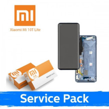 Ekranas skirtas Xiaomi Mi 10T Lite 5G su rėmeliu / Atlantic Blue / (Service Pack)