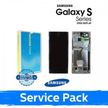 Ekranas skirtas Samsung S908 S22 Ultra su rėmeliu / Green / (Service Pack)