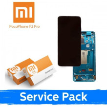 Ekranas skirtas Xiaomi Poco F2 Pro su rėmeliu / Neon Blue / (Service Pack)