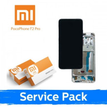 Ekranas skirtas Xiaomi Poco F2 Pro su rėmeliu / Phantom White / (Service Pack)