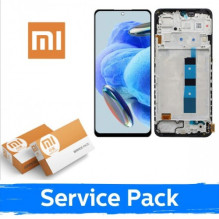 Ekranas skirtas Xiaomi Redmi 12 4G (Redmi 12 5G) juodas su rėmeliu (Service Pack)