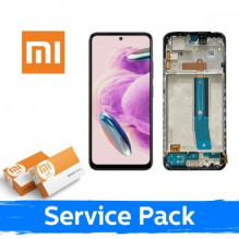 Ekranas skirtas Xiaomi Redmi Note 12S su rėmeliu / Onyx Black / (Service Pack)